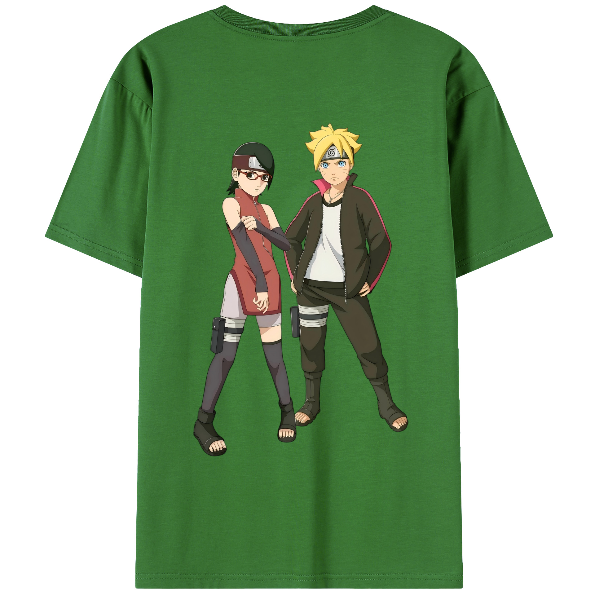 （画像用） NARUTO -ナルト- うずまき ボルト Uzumaki Boruto レディース半袖Tシャツ(バックプリント)